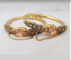 gold plated kara pair