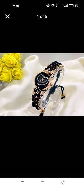 Best Quality Heart Style Womens Watch 8