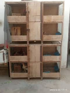 wooden cages