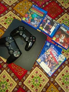 ps4 slim 1tb 2 wireless controller