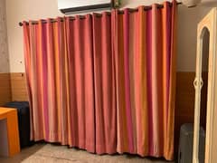 Orange curtains