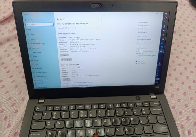 Lenovo, X280, Core i5, 8th Generation, 16 GB RAM, 150GB SSD 1