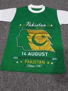 1 pc unisex stitched 14 august printed T_ shirt