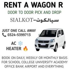 RENT A WAGON R WITH DRIVER IN SIALKOT