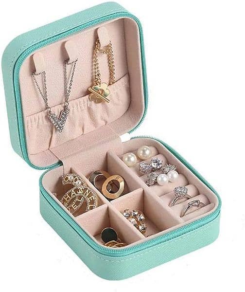 Small Jewelry Box Travel Jewelry Organizer Rings, Earrings, Necklaces, 0