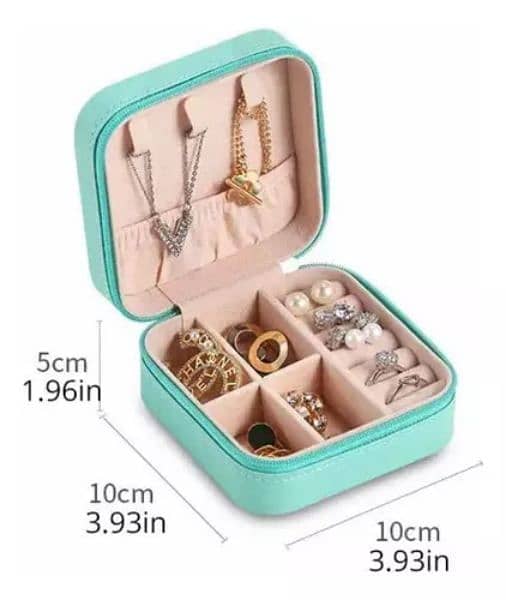 Small Jewelry Box Travel Jewelry Organizer Rings, Earrings, Necklaces, 5