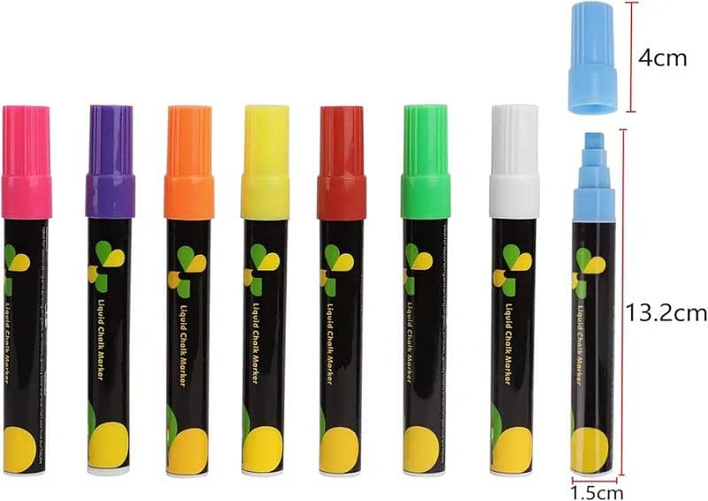 8Colors 6mm Marker, Non-Toxic Liquid Ink Neon, Noticeable Highlightr 1