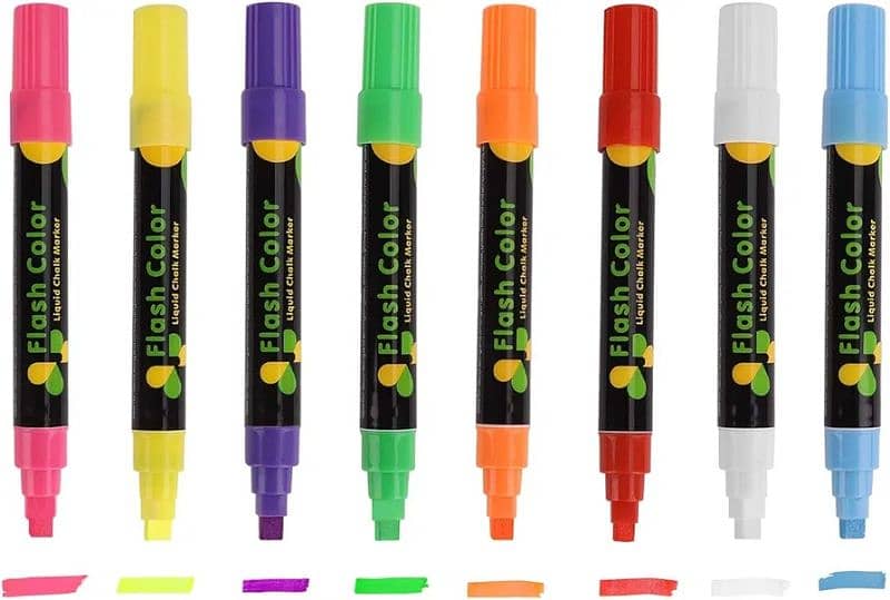 8Colors 6mm Marker, Non-Toxic Liquid Ink Neon, Noticeable Highlightr 3