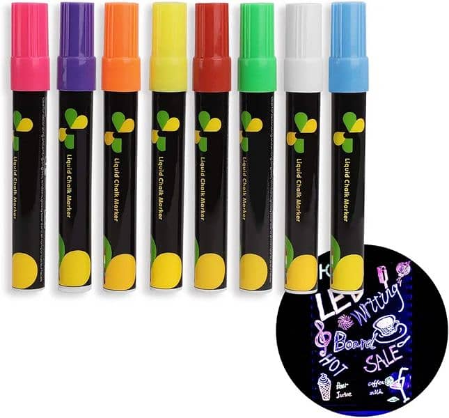 8Colors 6mm Marker, Non-Toxic Liquid Ink Neon, Noticeable Highlightr 4