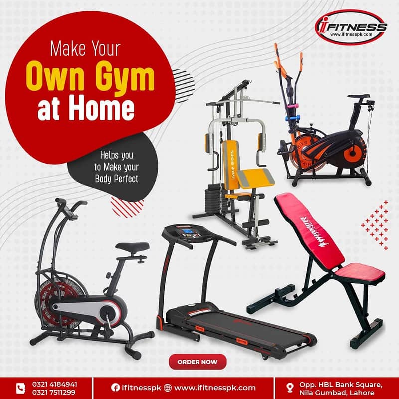 ALL GYM & FITNESS |TREADMILL | ELLIPTICAL|CARDIO|BENCH|DUMBBELLS 0