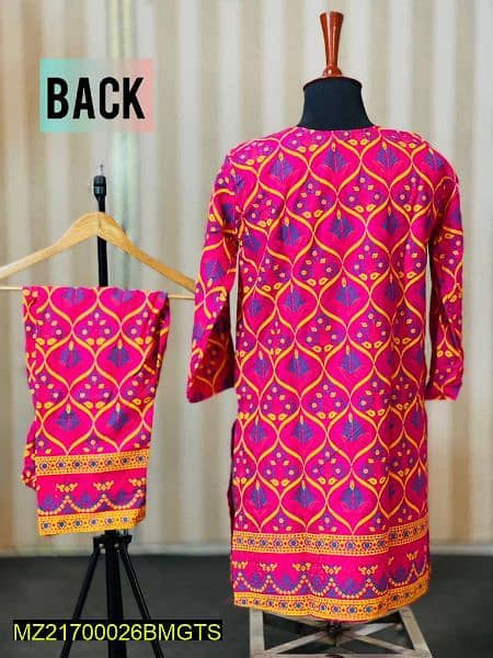 3D block printed 2 Pcs Linen Suit WhatsApp no 0329/4027/982 2