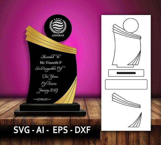 Award shield . Glass shield . Trophy . metal & wood award trophie 5