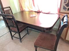 6 chairs , dining table