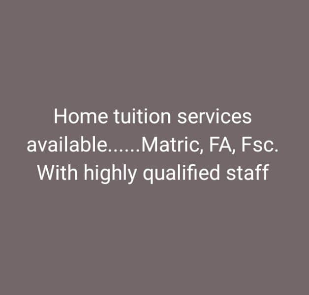 Home tuition Services available 0