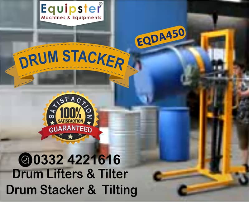 drum stacker with drum lifting and tilting option in pakistan 0