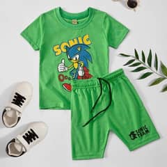 2 pcs Printed T-shirt and Shorts set