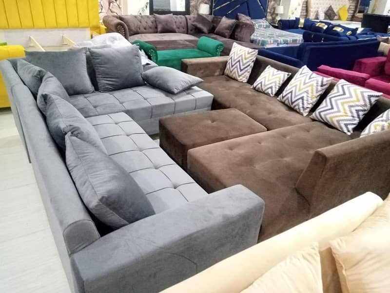 Lshape sofa/7seater/Sofa set/corner sofa set/seven seater/sofa cum be 2