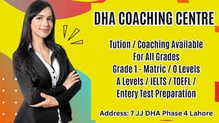 DHA Tution Center - Online Tutor DHA Phase 4 Lahore