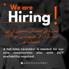 Caretaker Or Guard Required for Site.