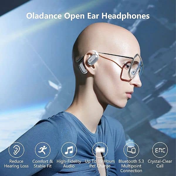 Oladance OWS2 Open Ear Headphones Bluetooth 5.3 bone conduction 4