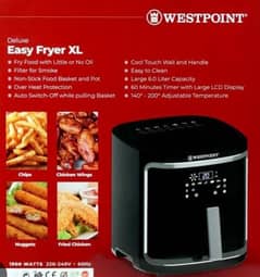 100% Brand New Digital West Point Air Fryer. call: 0333-6492884