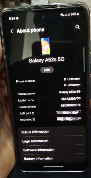 Samsung A52s 5G 6