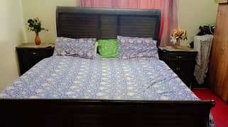 King Size Wooden Bed Set