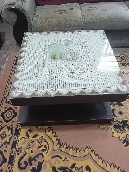 center table with mirror urgent sale negotiable 1