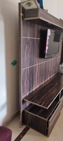 LCD wood wall with shelf 2