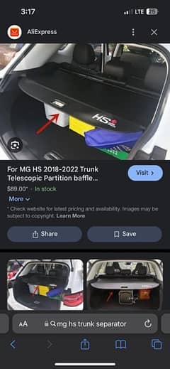 MG HS ORIGINAL TRUNK PARTITION