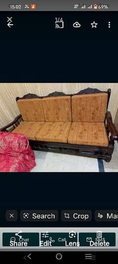 wooden sofa