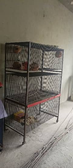 Rabbit and Birds Folding Cage