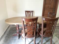 8 Chairs Wooden Sining Table