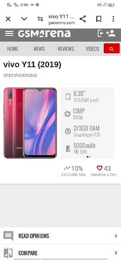 Vivo y 11 sale  16 500