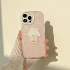 I phone back case/cover only  cut pink rabbit design