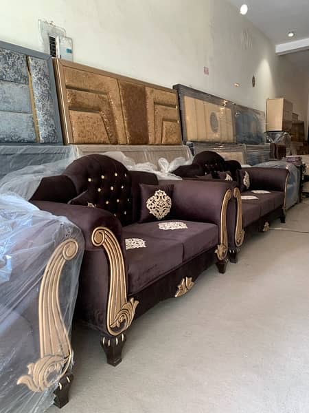 Dark Brown Beautiful Sofa Set 1