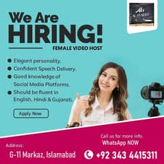 We're Looking VIDEO HOST - Part Time. . .