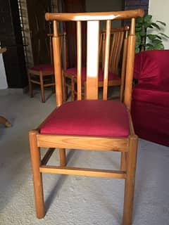 Dining Table/6 Seater Dining/Dining with six Chairs/ Glass top/wooden 3