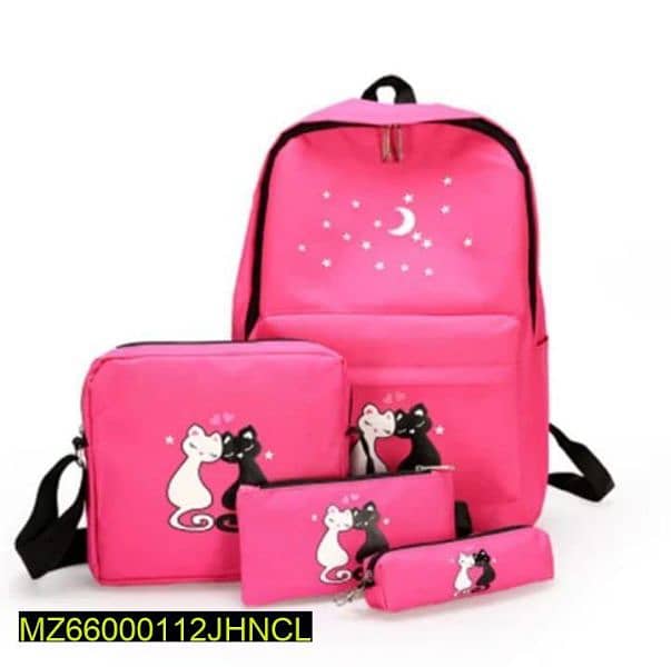 4 Pcs Kid'S Nylon School College Bag 2