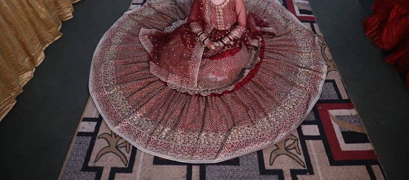 Maroon briidal indian lehenga 2