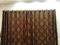 brown embroided curtains