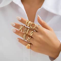 Italian ring set For Girls ( 10 Pcs )