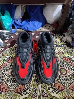 Original Balmain unicorn low black red shoes for sale