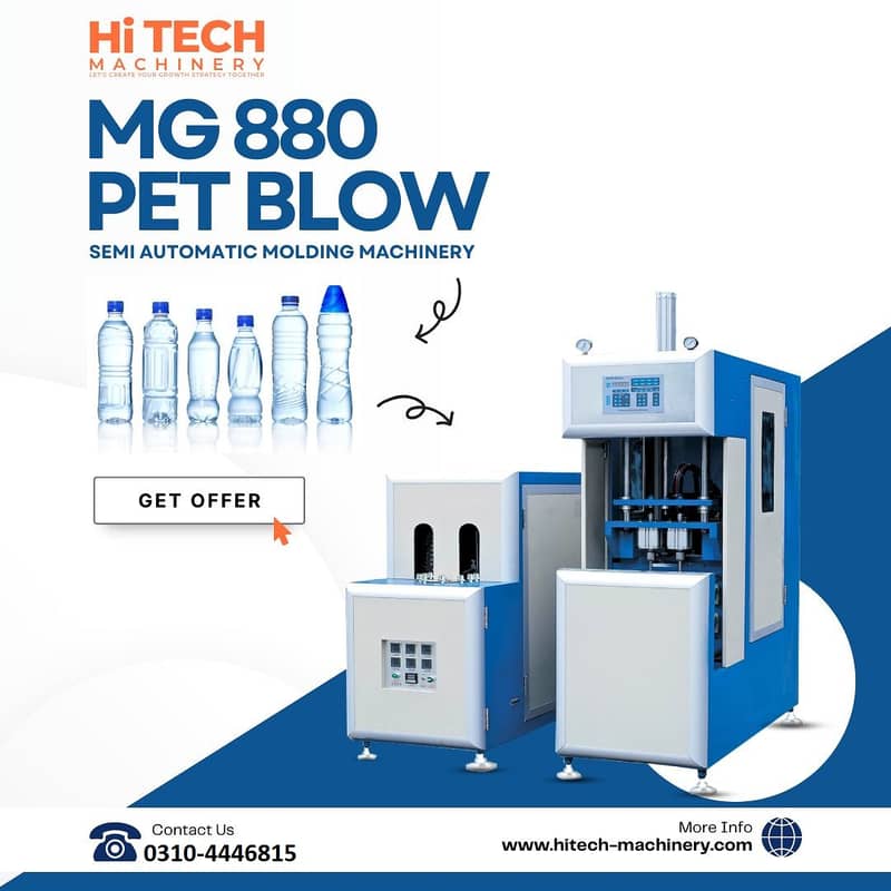 Pet Blow machine MG 880 Semi Automatic Series 0