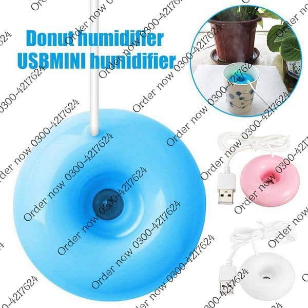 Donut Shape USB Air Humidifier - DIY Essential Oil Diffuser Mist Ma 3