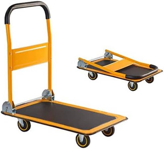 FOLDABLE Platform Hand Track Trolley Available For Sale 0