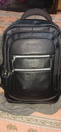 back pack laptop leather look