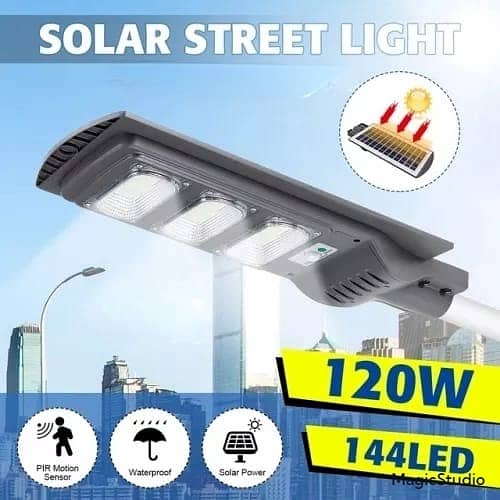 120W LED Solar Street Light Wall Lamp outdoor waterproof Light 5