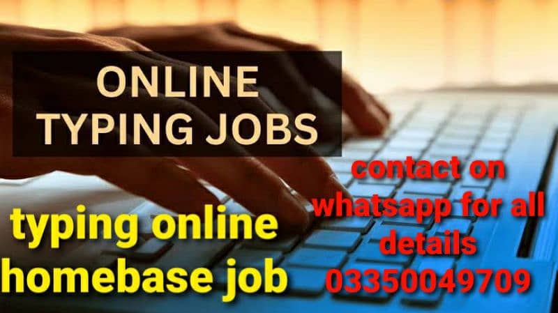 our company need karachi boys girls for online typing homebase job 1