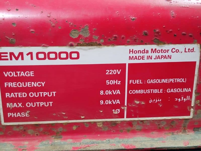 HONDA 9.0 KVA FULL GENUINE ORIGINAL JAPAN MADE 4